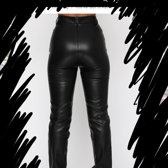 White Fox Boutique Leather Trousers - Picture 3 of 7
